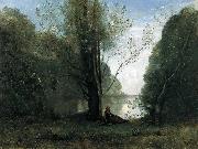 Jean Baptiste Camille  Corot Solitude Recollection of Vigen Limousin Sweden oil painting artist